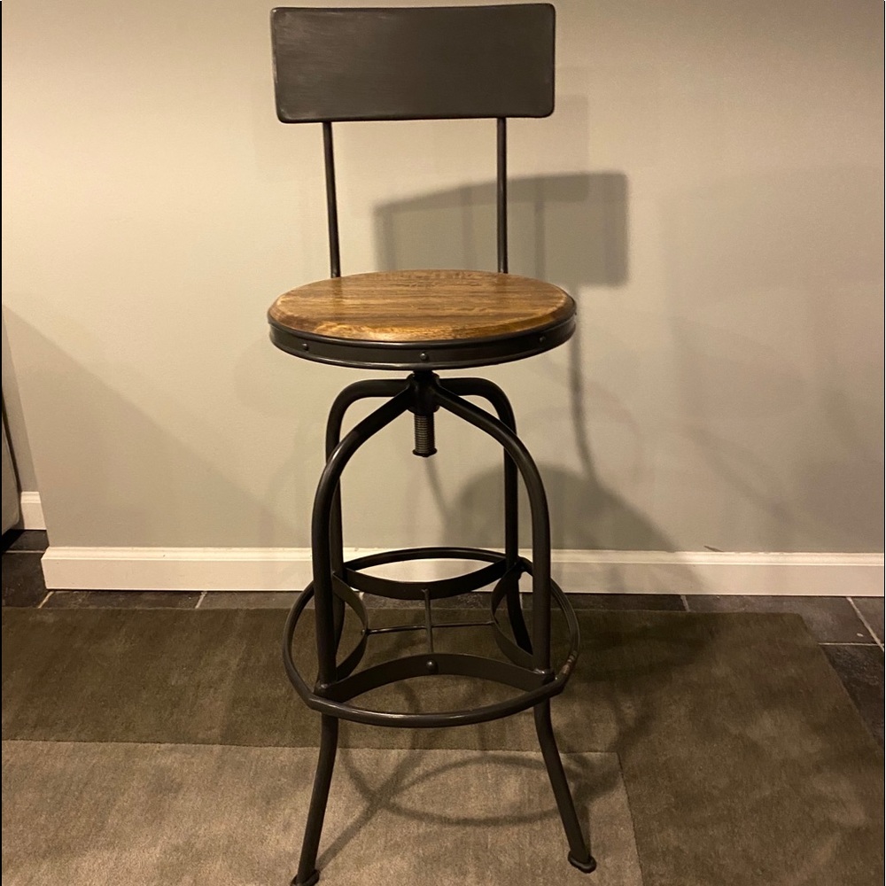 Allen Stool with Backrest